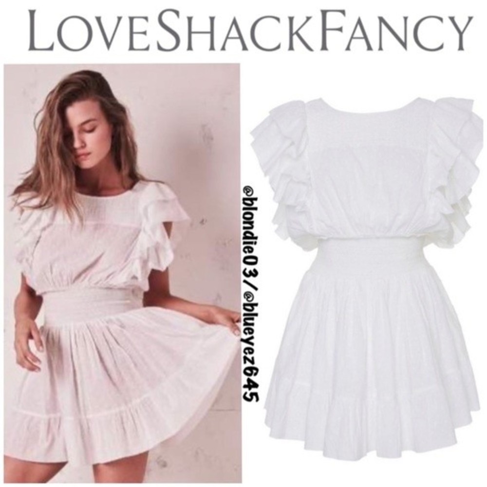 LoveShackFancy white Marcella Dress XS
